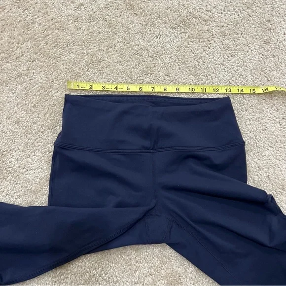 prAna Capri Yoga Active Pants Leggings Navy Blue Size Medium Gym, - Picture 7 of 15